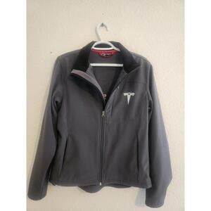 Tesla corporate full-zip Fleece Inside jacket women Size M Fossa black/white/red